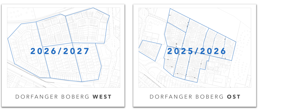 Bauabschnitte des Dorfanger Boberg